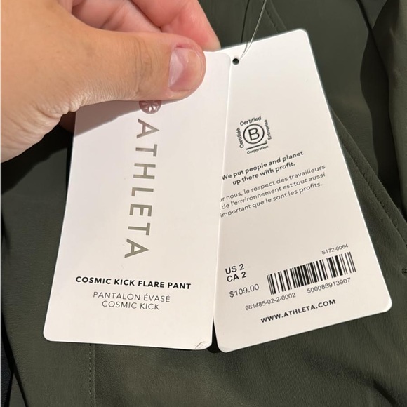 Athleta Cosmic Kick Flare Pant // Aspen Olive - Picture 13 of 13